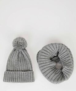 کلاه بافتنی ست کودک شال گردن پسر برند Defacto کد 1729368986