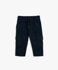 جیب دار پنبه ای کمر گره‎دار دمپا کش شلوار برند Koton کد 1729489887