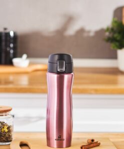 فلاسک فولادی ضد زنگ 500میلی لیتر دربدار رز گلد قفل دار سیاره مشتری برند Karaca کد 1729354930