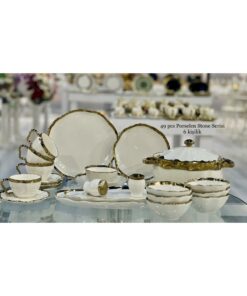 سرویس غذاخوری 6نفره 49تکه سنگی طلایی برند decovien کد 1729399586