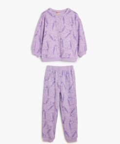 تک شاخ ست لباس راحتی پنبه ای چاپی برند Koton کد 1728747738