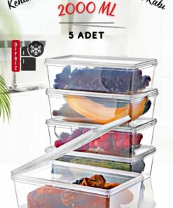 ظرف نگهداری 2lt دربدار 5عدد عمیق به فریزر برند Nandy Home کد 1729412248