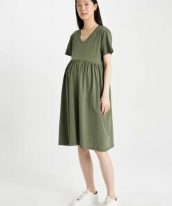 پیراهن متناسب قد آستین کوتاه بارداری برند Defacto کد 1729037714