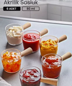 صبحانه سرویس سفره مرباخوری ست دسته دار چوب 80میلی لیتر جا سسی 6تکه برند Kitchen Life کد 1728491622