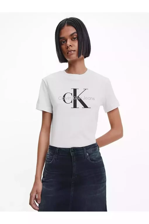 تیشرت سفید زنانه برند Calvin Klein کد 1729443440