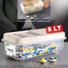 جعبه کلاسور طلقی نگه داری 5lt درب‎دار چند راحت برند Nandy Home کد 1729412243