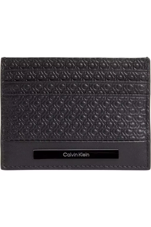 کیف پول لوگو‎دار نقش برجسته روکش رگه دار خارجی به طور ناگهانی مردانه برند Calvin Klein کد 1728781935