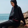 مایو اسلامی پوشیده کامل طرح‎دار جیبدار مشکی برند Marina کد 1729464870