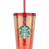 فلاسک پلاستیکی طرح‎دار چند رنگ حباب برند Starbucks کد 1729354418
