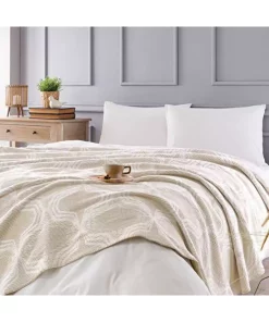 پتو تک نفره بژ برند Linens کد 1728359597