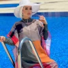 پیراهن ساحلی کیمونو مایو اسلامی پوشیده خفاشی طرح‎دار مربع بروی برند Marina کد 1729554621