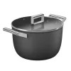 قابلمه شیشه ای درب‎دار مشکی سبک 26cm برند Smeg کد 1729911861
