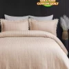 ست روانداز تخت خواب کامل دو‎نفره پنبه دوزی شده سرپوش 100پنبه برند Evlen Home کد 1728398541
