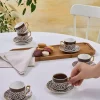 فنجان قهوه 100میلی لیتر 6نفره پلنگی برند Karaca کد 1729622755