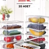 ظرف نگهداری 2lt درب‎دار 20عدد عمیق به فریزر برند Nandy Home کد 1729412234