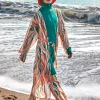 کیمونو خفاشی طرح‎دار سبز برند Marina کد 1729472007