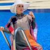 پیراهن ساحلی کیمونو مایو اسلامی پوشیده خفاشی طرح‎دار مربع بروی برند Marina کد 1729558330