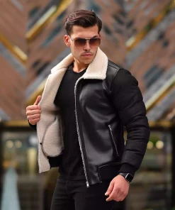 کاپشن زمستانی پفدار آب آستر خزدار مردانه برند BOYS MANS کد 1728456323