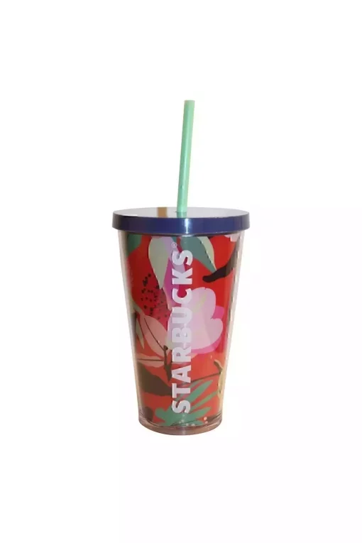 لیوان سرد 473میلی لیتر گل‎دار چند رنگ برند Starbucks کد 1729354587