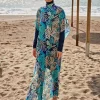 پیراهن ساحلی خفاشی گل‎دار رنگی برند Marina کد 1729554617