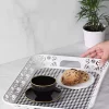 سینی مستطیلی سفید مشکی 45cm برند Karaca کد 1729902671
