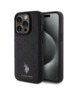 چاپ کاور چرم مصنوعی لوگو‎دار طرح‎دار 15حرفه ای مشکی برند U.S. Polo Assn. کد 1732895487