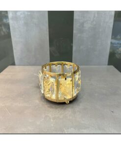 جا شمعی کریستال قد کوچک نگین دار برند decovien کد 1731033267