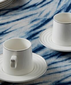 ست فنجان قهوه 150میلی لیتر 2نفره پلاتینی دو رویه برند Karaca کد 1731401199