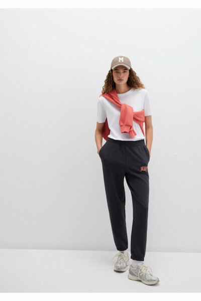 شلوار راحتی آرم چاپی خاکستری آنتراسیت برند Mavi کد 1730481084