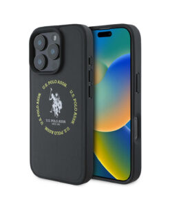 کاور آرم 16حرفه ای مشکی چرم دو رویه دایره برند U.S. Polo Assn. کد 1732895501