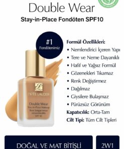 کرم پودر مات طبیعی 30میلی لیتر 100 ماندن در محل دو رویه برند Estee Lauder کد 1731503184