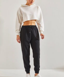 شلوار راحتی کمر کشی نخی جاگر پاچه زنانه برند Bianco Lucci کد 1730483236