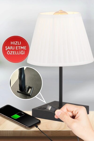 آباژور ورودی لامپ مطالعه شارژ کلاهدار امکان پذیر است سفید مشکی Usb ادل برند Apliqa کد 1731414209