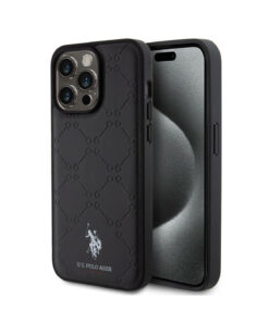 چاپ کاور چرم مصنوعی لوگو‎دار طرح‎دار 15حرفه ای مشکی برند U.S. Polo Assn. کد 1732895485