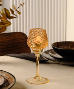 جا شمعی جدید سال amber پایه‎دار درخت کاج سانتی متر برند Karaca کد 1731033859