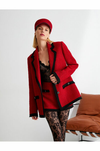 کت بلیزر متناسب دکمه‎دار برند Koton کد 1732960786