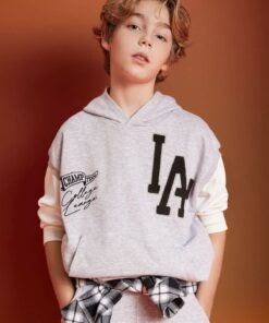 سوییشرت کلاهدار گشاد قلاب دوزی شده پسرانه برند Defacto کد 1731134396