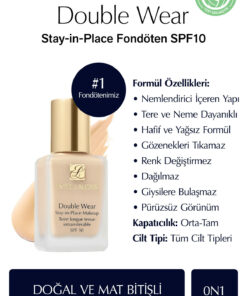 کرم پودر مات طبیعی 30میلی لیتر 100 سنگ سنگی ماندن در محل دو رویه برند Estee Lauder کد 1731500116