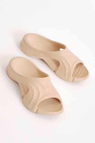 دمپایی ایوا پاشنه کلفت طرح‎دار بژ برند Tonny Black کد 1731000865