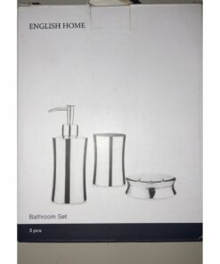 ست سرویس بهداشتی فولادی ضد زنگ نقره ای 5x10cm برند English Home کد 1732701328