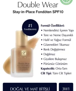 کرم پودر مات طبیعی 30میلی لیتر 100 قهوه ای رنگ ماندن در محل دو رویه برند Estee Lauder کد 1731518851