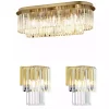 ست سالن مدرن مستطیلی طراحی نگین دار 3تکه طرح کهنه شده لوستر-sconce برند Apliqa کد 1735357165