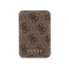 نوشته فلزی لوگو‎دار طرح‎دار قهوه‎ای چرم برند Guess کد 1735052655