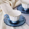 ست فنجان قهوه با نعلبکی آکریلیک 90میلی لیتر 2نفره سرمه ای سامو برند Karaca کد 1734426222