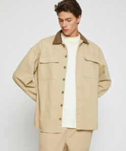 پیراهن جیب دار یقه طرحدار ساده برند Koton کد 1734355251