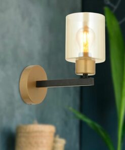 دیوار لامپ شیشه ای طرحدار طرح کهنه شده عسل مشکی برند Apliqa کد 1735357634