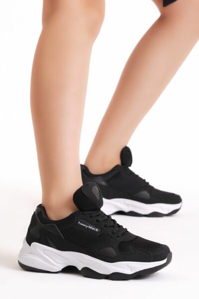 کفش اسپرت سفید zhr مشکی برند Tonny Black کد 1734767488