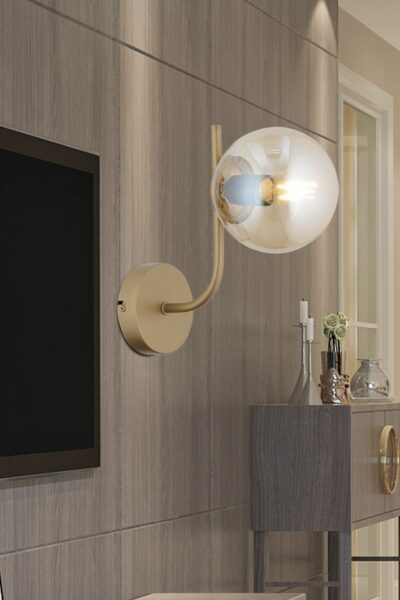 تخت خواب سالن مدرن شیشه ای سر طرح کهنه شده عسل تکی برند Apliqa کد 1735357184