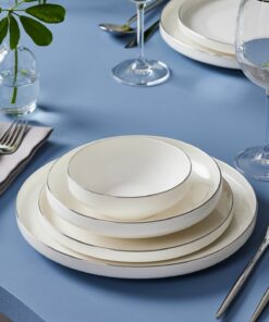 سرویس غذاخوری سربند 6نفره 24تکه پلاتینی برند Karaca کد 1734763678