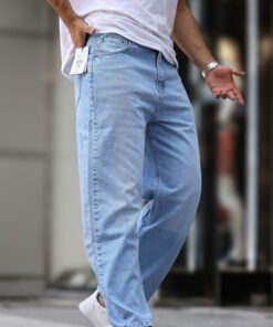 جین قابل شستشو آبی بگی مردانه برند Madmext کد 1734424275